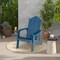 Costway Patio HIPS Adirondack Chair with Cup Holder Weather Resistant Outdoor 380 LBS Black/Teak/Green/Navy/Red/Gray/White/Yellow